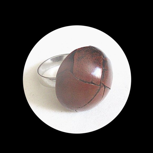 Totally Mid Century Modern Mod 60s 70s Look Large Button Statement Ring! Jewelry - Picture 4 of 11